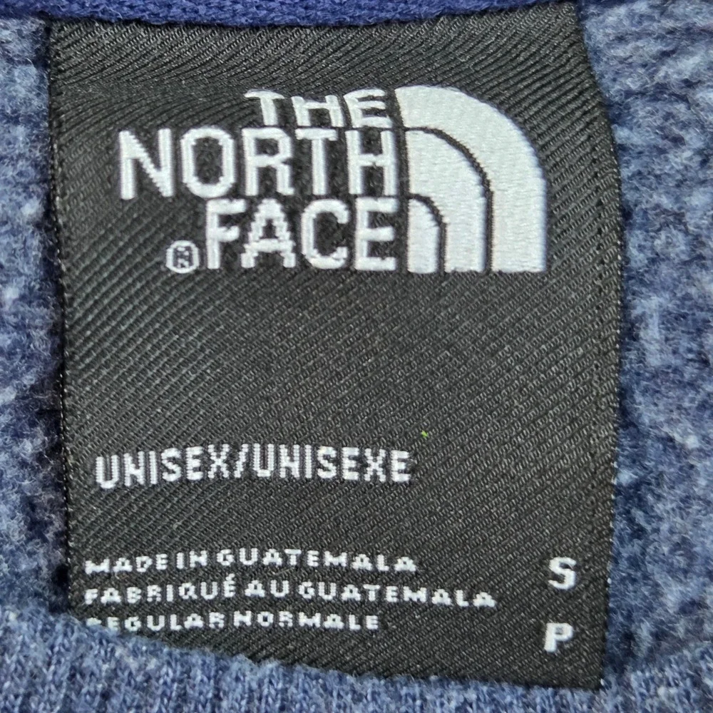 The North Face Crewneck Sweatshirt Unisex S Fleece Logo Pullover Heathered Blue